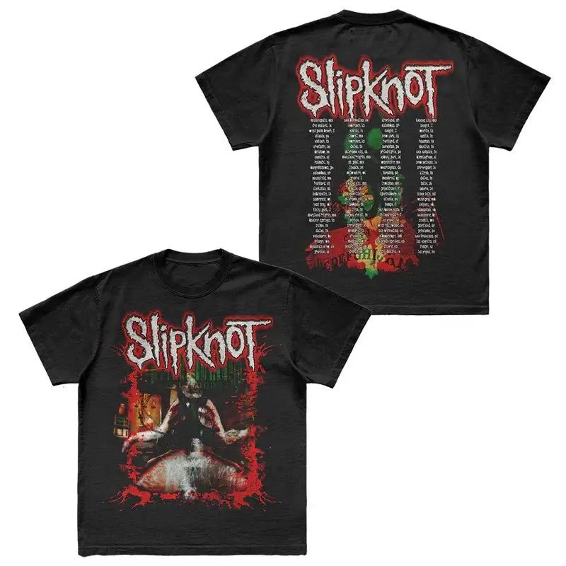Photo SLIPKNOT Gothic Style Band T-Shirt 100% Cotton Graphic Tee Men Women Summer Streetwear Top by Dropshipman