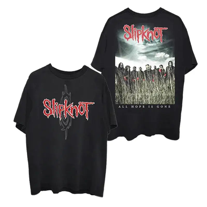 Photo SLIPKNOT Gothic Style Band T-Shirt 100% Cotton Graphic Tee Men Women Summer Streetwear Top by Dropshipman