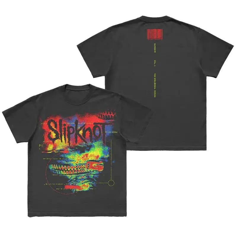 Photo SLIPKNOT Gothic Style Band T-Shirt 100% Cotton Graphic Tee Men Women Summer Streetwear Top by Dropshipman