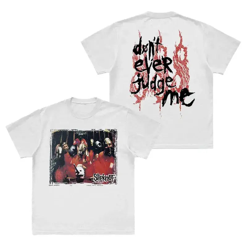 Photo SLIPKNOT Gothic Style Band T-Shirt 100% Cotton Graphic Tee Men Women Summer Streetwear Top by Dropshipman