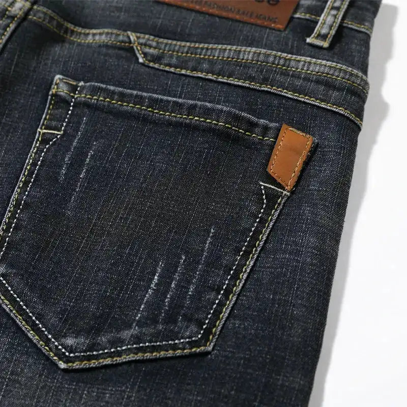 Summer Shorts Jeans Men Denim Pants Stretch Dark Blue Fashion Design Men&