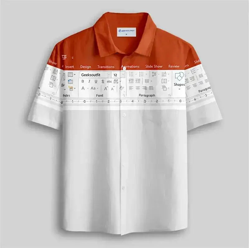 Fun Excel Spreadsheet 3D Print Sport Quick-dry Men Women Shirts Casual Vacation Button Design Creative Y2K Work Short Sleeve Top by Dropshipman