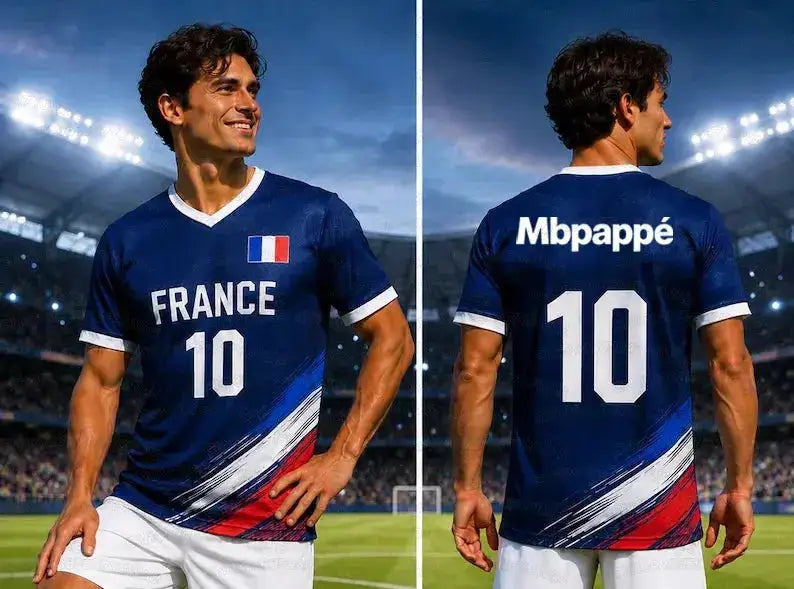 2026 Summer France Flag Print Soccer Jersey NO.10 Mbappé Men&