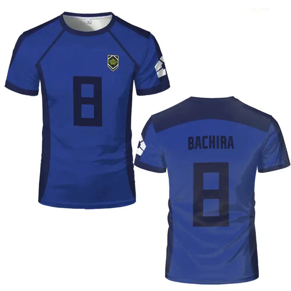 ISAGI 3D Print Sports Quick-dry Breathable Men T-Shirt Anime Cosplay Harajuku Football Team Training Parent-child Short Sleeve by Dropshipman