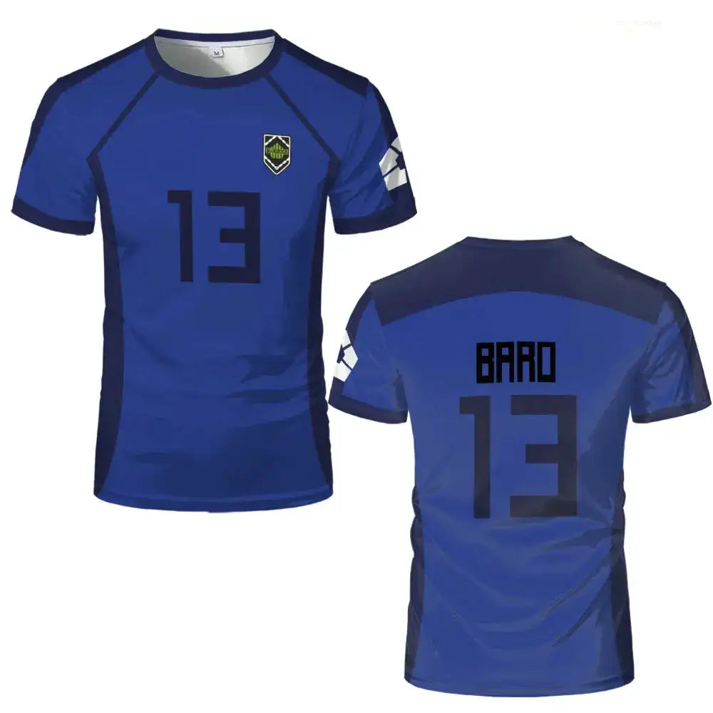 ISAGI 3D Print Sports Quick-dry Breathable Men T-Shirt Anime Cosplay Harajuku Football Team Training Parent-child Short Sleeve by Dropshipman