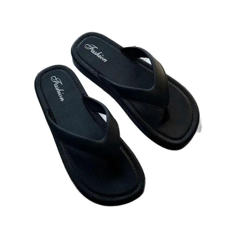 Trendy Versatile Retro Color-Blocking High-End Flip-Flops for Women, Non-Slip Flat Summer Casual Thong Sandals by Dropshipman