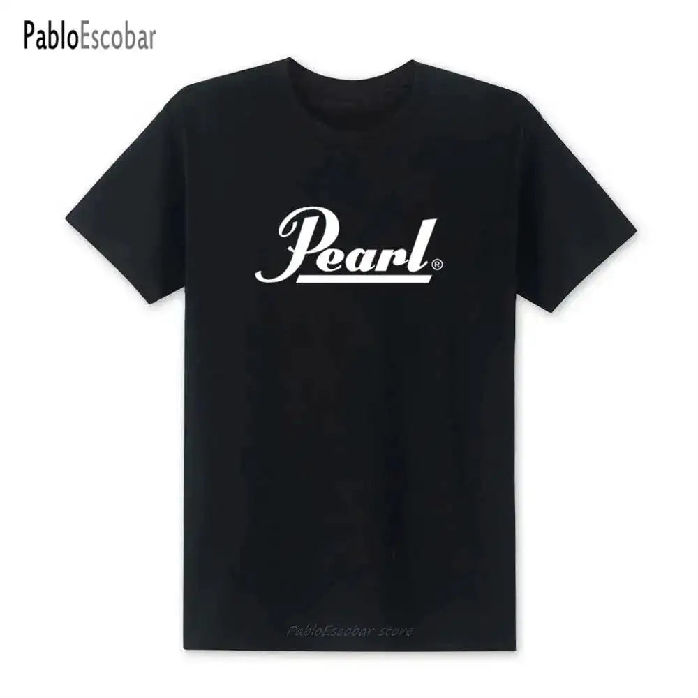 Fashion Drums Brand Men T Shirts Summer New Pearl T Shirt O-neck Short Sleeve Cotton Music T-shirts Top Tees by Dropshipman