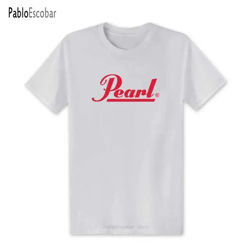 Fashion Drums Brand Men T Shirts Summer New Pearl T Shirt O-neck Short Sleeve Cotton Music T-shirts Top Tees by Dropshipman