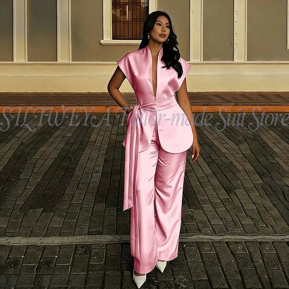 Modern Women Suits For Wedding Business Fashion 2 Pieces Sets Elegant Women&