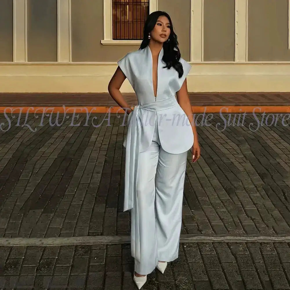 Modern Women Suits For Wedding Business Fashion 2 Pieces Sets Elegant Women&