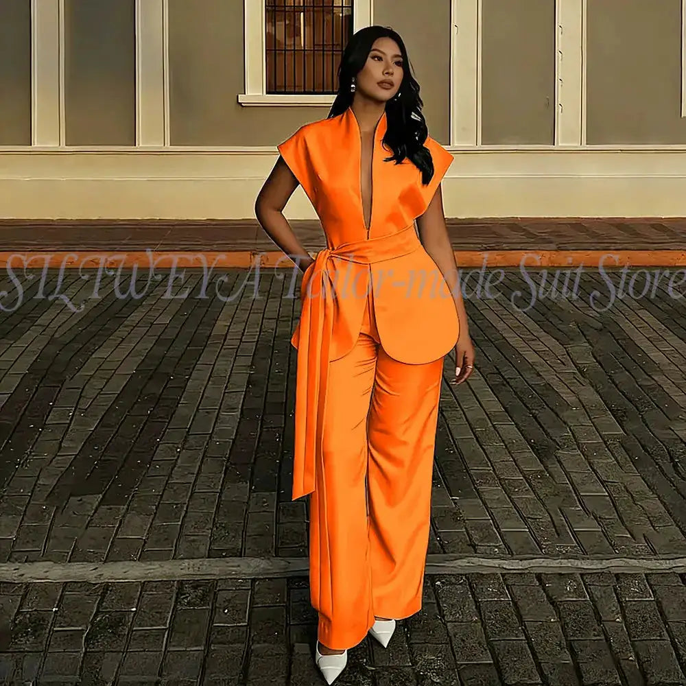 Modern Women Suits For Wedding Business Fashion 2 Pieces Sets Elegant Women&