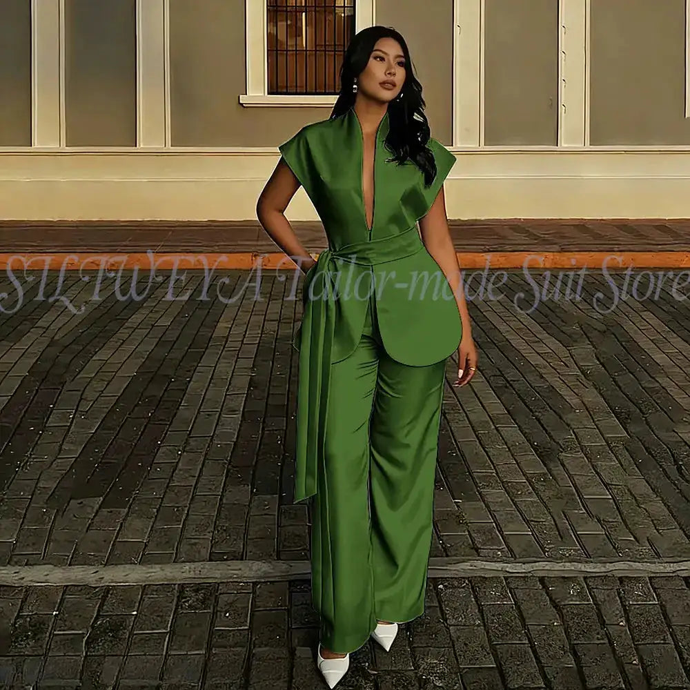 Modern Women Suits For Wedding Business Fashion 2 Pieces Sets Elegant Women&