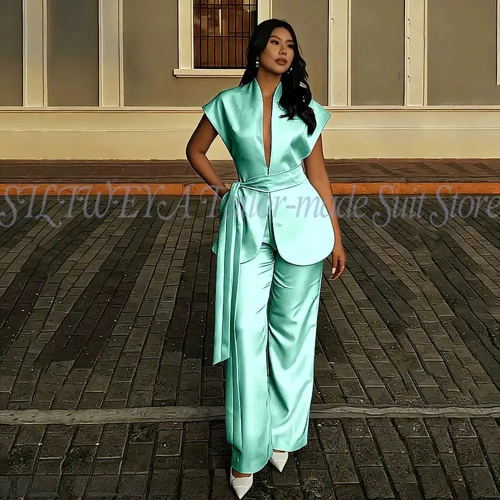 Modern Women Suits For Wedding Business Fashion 2 Pieces Sets Elegant Women&
