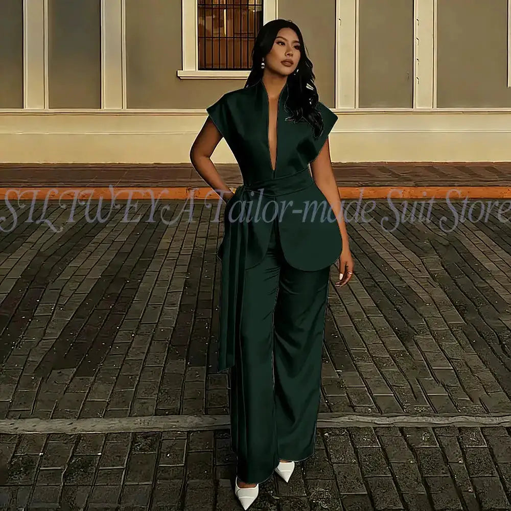 Modern Women Suits For Wedding Business Fashion 2 Pieces Sets Elegant Women&