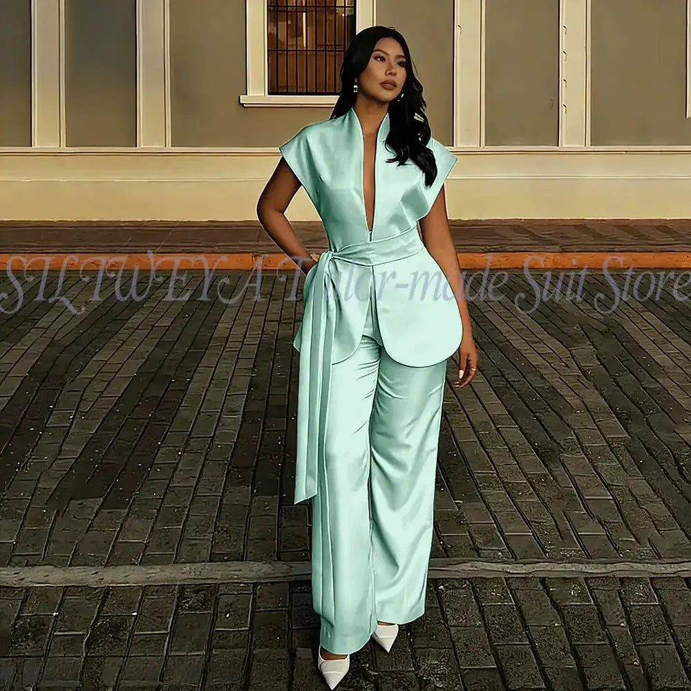 Modern Women Suits For Wedding Business Fashion 2 Pieces Sets Elegant Women&