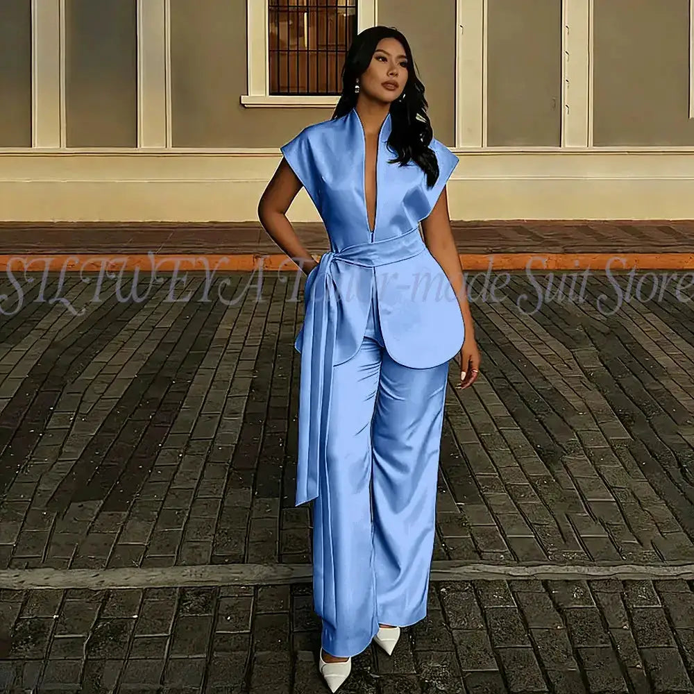 Modern Women Suits For Wedding Business Fashion 2 Pieces Sets Elegant Women&