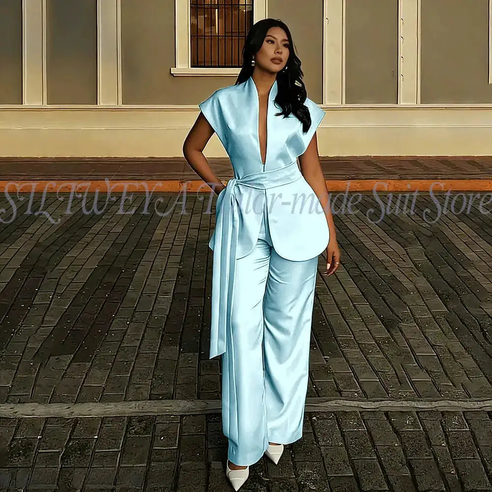 Modern Women Suits For Wedding Business Fashion 2 Pieces Sets Elegant Women&