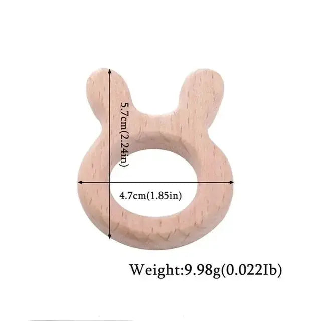 1pc Baby Teether Wooden Animal Pacifier Pendant BPA Free Beech Koala Rodent Teething Toys Kids Products Gifts by Dropshipman