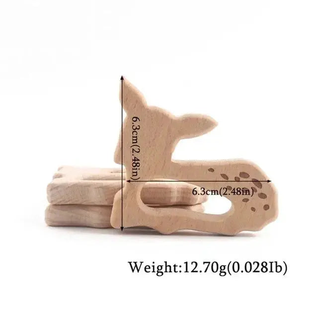 1pc Baby Teether Wooden Animal Pacifier Pendant BPA Free Beech Koala Rodent Teething Toys Kids Products Gifts by Dropshipman
