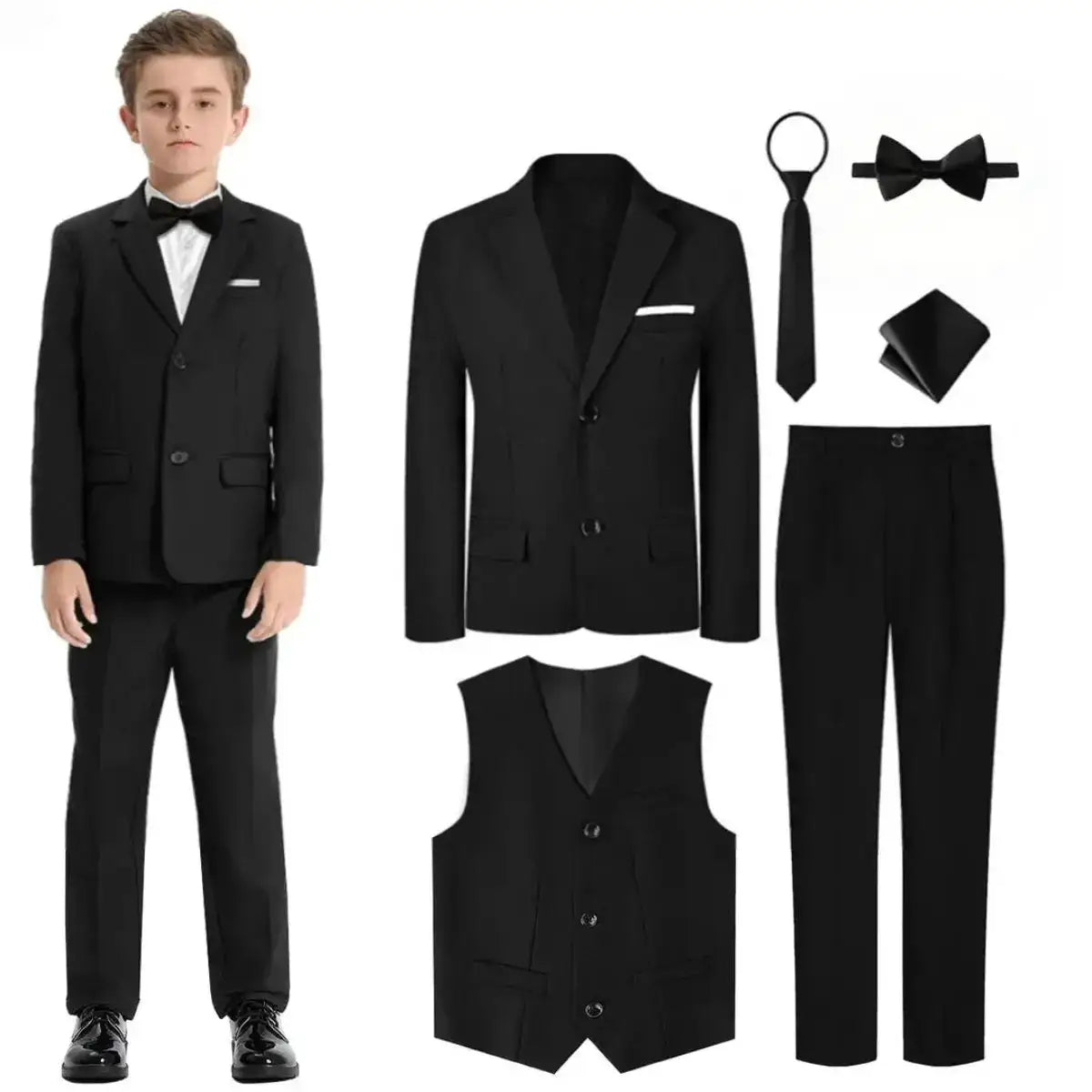 Suits for Boys Kids Wedding Easter Church Tuxedo Teenager School Performance Piano Outfit Set Children Birthday Formal Clothes by Dropshipman