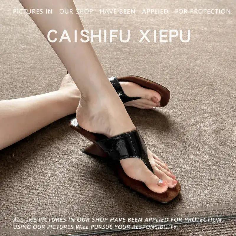 In-Stock Items for Dropshipping~ French-Style High-End Wedge Flip-Flops with Thong Straps and High Heels by Dropshipman