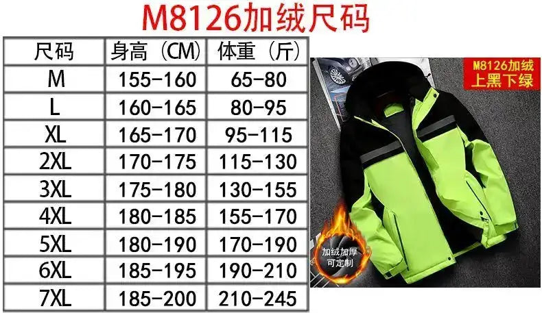 New Winter Work Jacket, Waterproof Windproof Reflective Thermal Coat with Fleece Lining, Stain Resistant Outdoor by Dropshipman