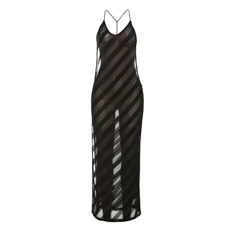 Black Evening Dresses For Women Clothing Backless Vestidos Elegantes Para Mujer See Through Sexi Night Dress Hot Club Outfit by Dropshipman