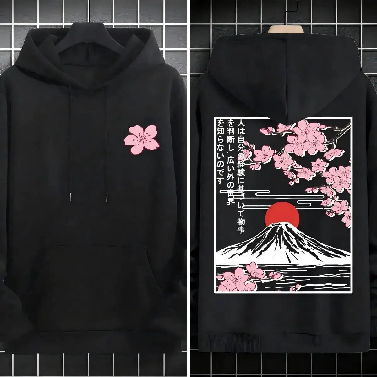 Plum blossoms that can withstand severe cold Print Mans Retro Loose Hoodie Fleece Warm Fashion Hoody Unisex Basics Clothing by Dropshipman