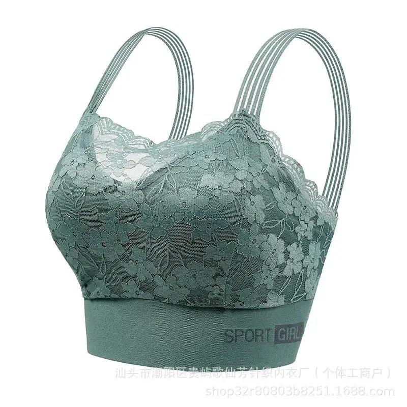 New Sexy French Style Lace Bra Beautiful Back Anti-Light Breathable Non-Steel Ring Gather-up Underwear Women&