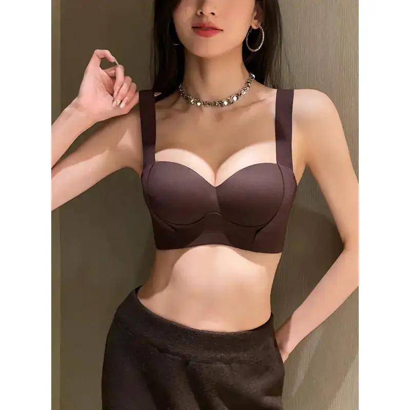 Summer Thin Seamless Underwear for Women with Small Breasts, Push-Up, Large Lift, Anti-Sagging, Push-Up, Auxiliary Breast Adjustment Bra by Dropshipman