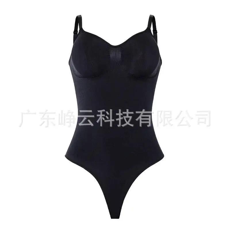 Kardashian SK Same-style Tunic Jumpsuit thong high-elastic belly-up thong body-shaping Jumpsuit by Dropshipman