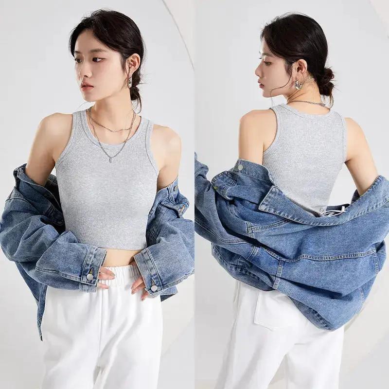 Short vest with chest pad women&