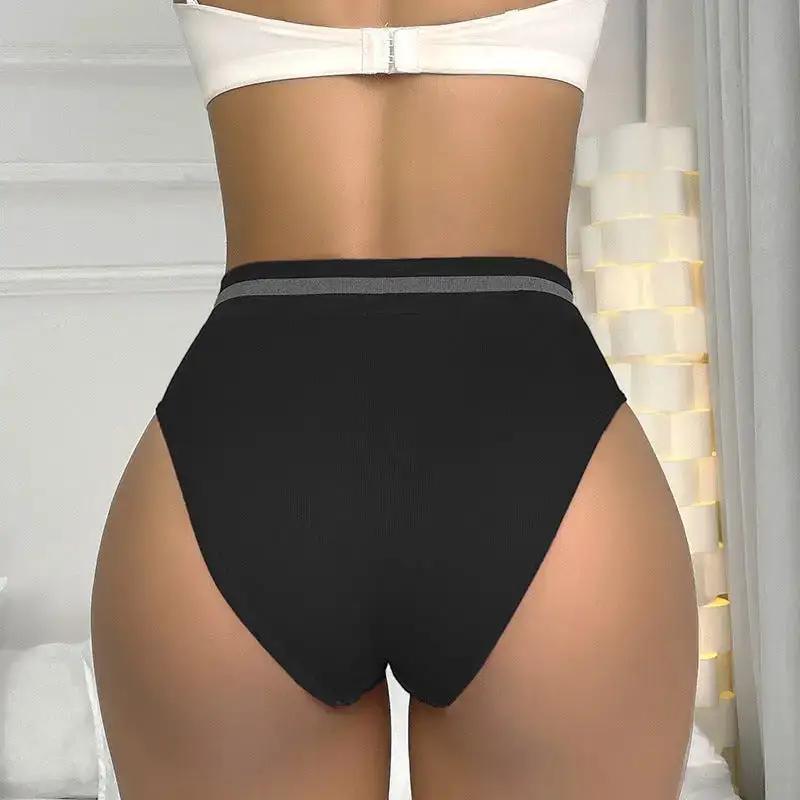 Underwear women seamless high waist belly hip elastic comfortable breathable seamless sports student briefs cross-border wholesale by Dropshipman