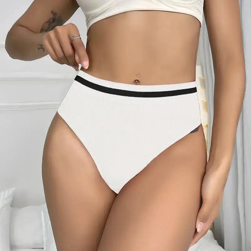 Underwear women seamless high waist belly hip elastic comfortable breathable seamless sports student briefs cross-border wholesale by Dropshipman