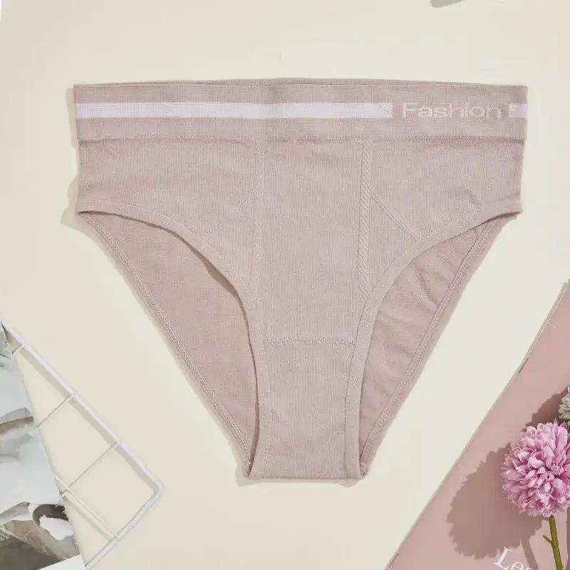 Underwear women seamless high waist belly hip elastic comfortable breathable seamless sports student briefs cross-border wholesale by Dropshipman