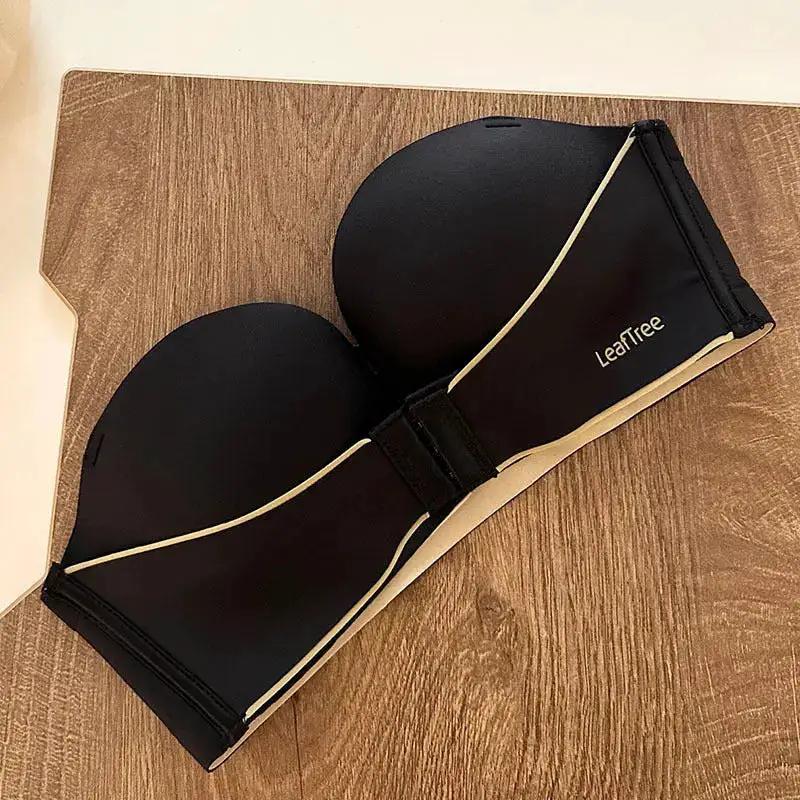 Original No Mark Front Button Push-up Lace Strapless Bra Invisible Back Underwear Women&