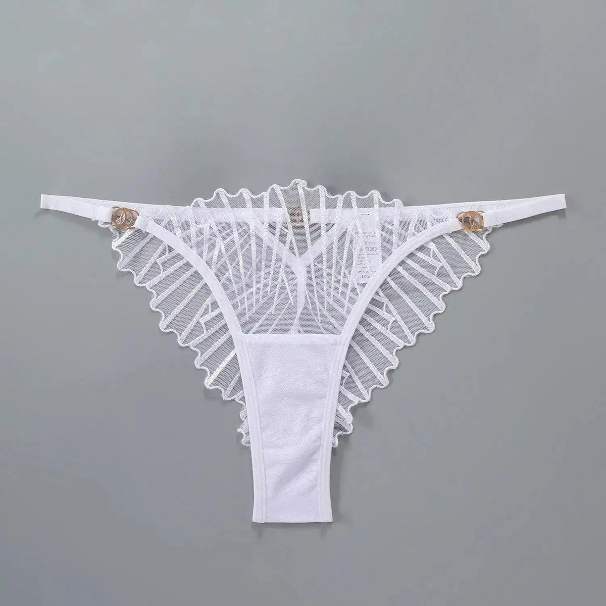 Cross-border sexy sexy lingerie French ultra-thin mesh embroidered bra underwear big chest small plus size underwear suit by Dropshipman