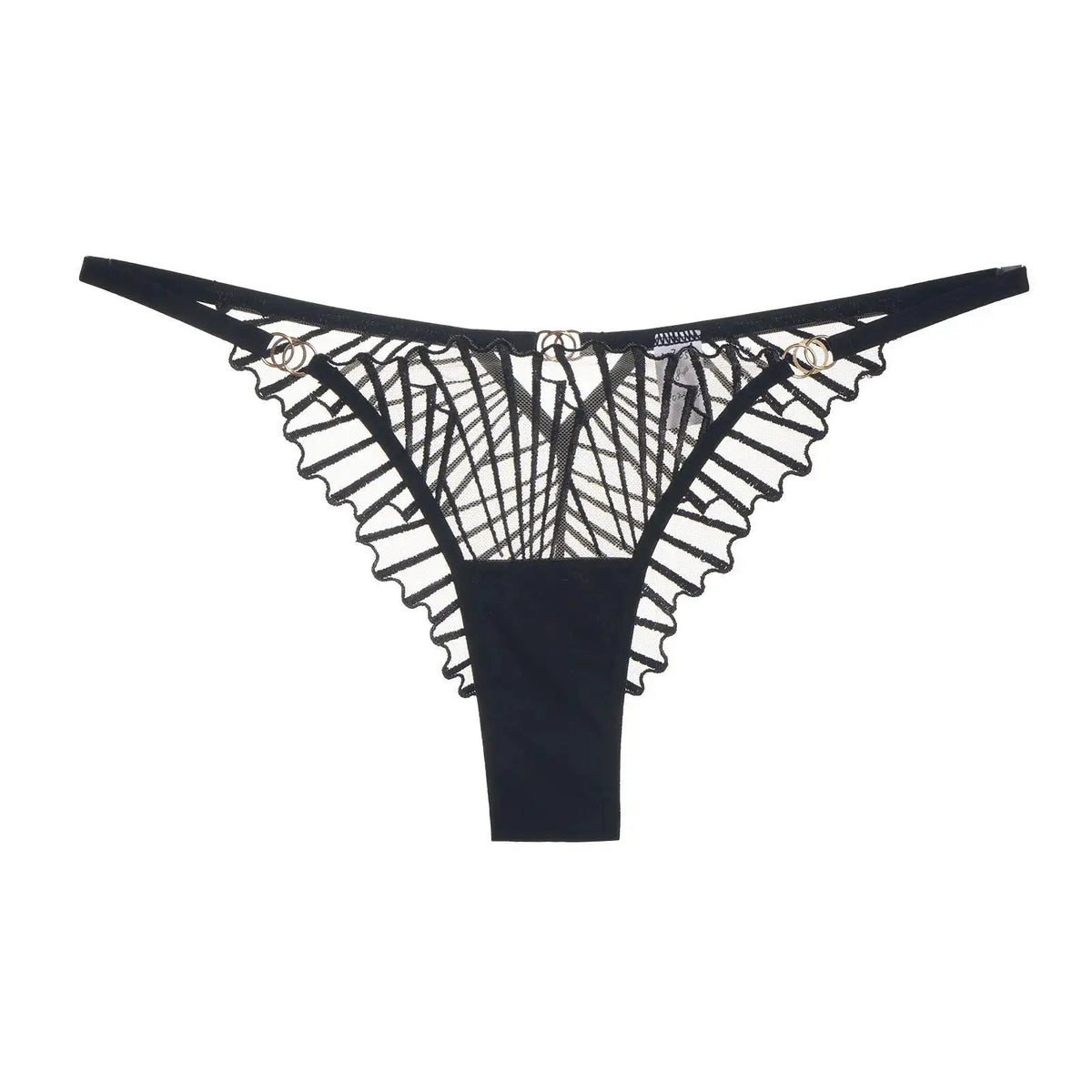 Cross-border sexy sexy lingerie French ultra-thin mesh embroidered bra underwear big chest small plus size underwear suit by Dropshipman