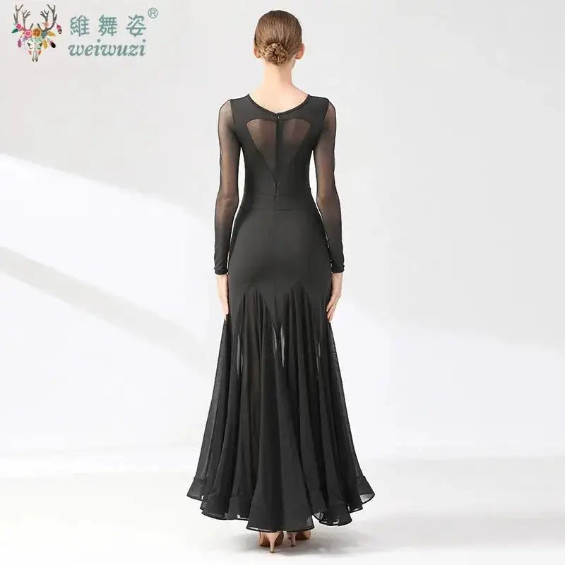 Ballroom Dance Performance Dresses Women Simple Style Waltz Dancing Wear Adult Elegant Ballroom Competition Social Dancing Dress by Dropshipman