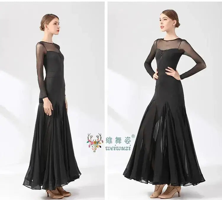 Ballroom Dance Performance Dresses Women Simple Style Waltz Dancing Wear Adult Elegant Ballroom Competition Social Dancing Dress by Dropshipman