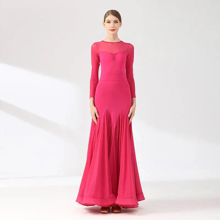 Ballroom Dance Performance Dresses Women Simple Style Waltz Dancing Wear Adult Elegant Ballroom Competition Social Dancing Dress SHOPEZRA L.L.C.