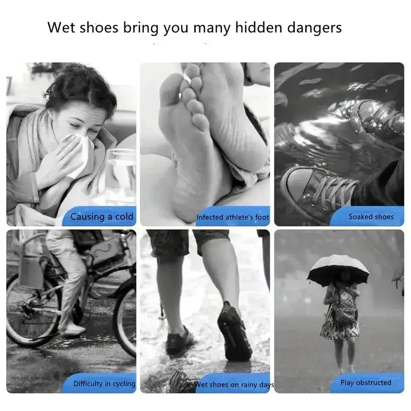 10/20/30pcs Rainy disposable shoe covers, transparent plastic outdoor thick wear-resistant waterproof isolation foot covers by Dropshipman