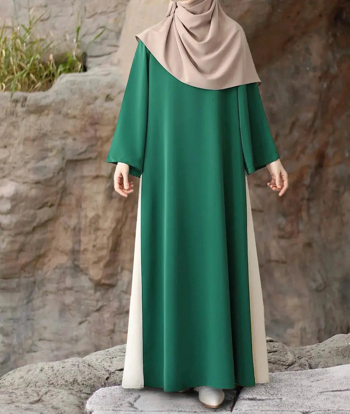 Muslim Women Modest Long Dress Patchwork Drawstring Arab Robe Vestidos Jalabiya Dubai Saudi Abayas Morocco Eid Ramadan Dresses by Dropshipman