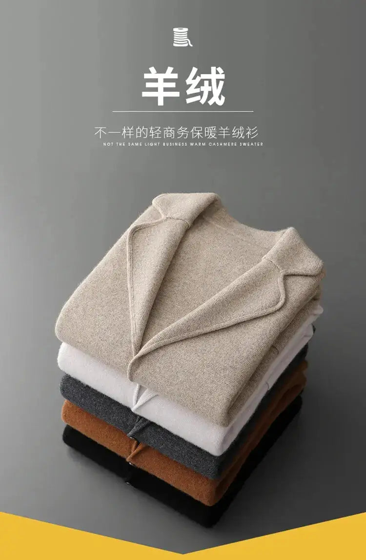 New autumn and winter cashmere sweater large size men&