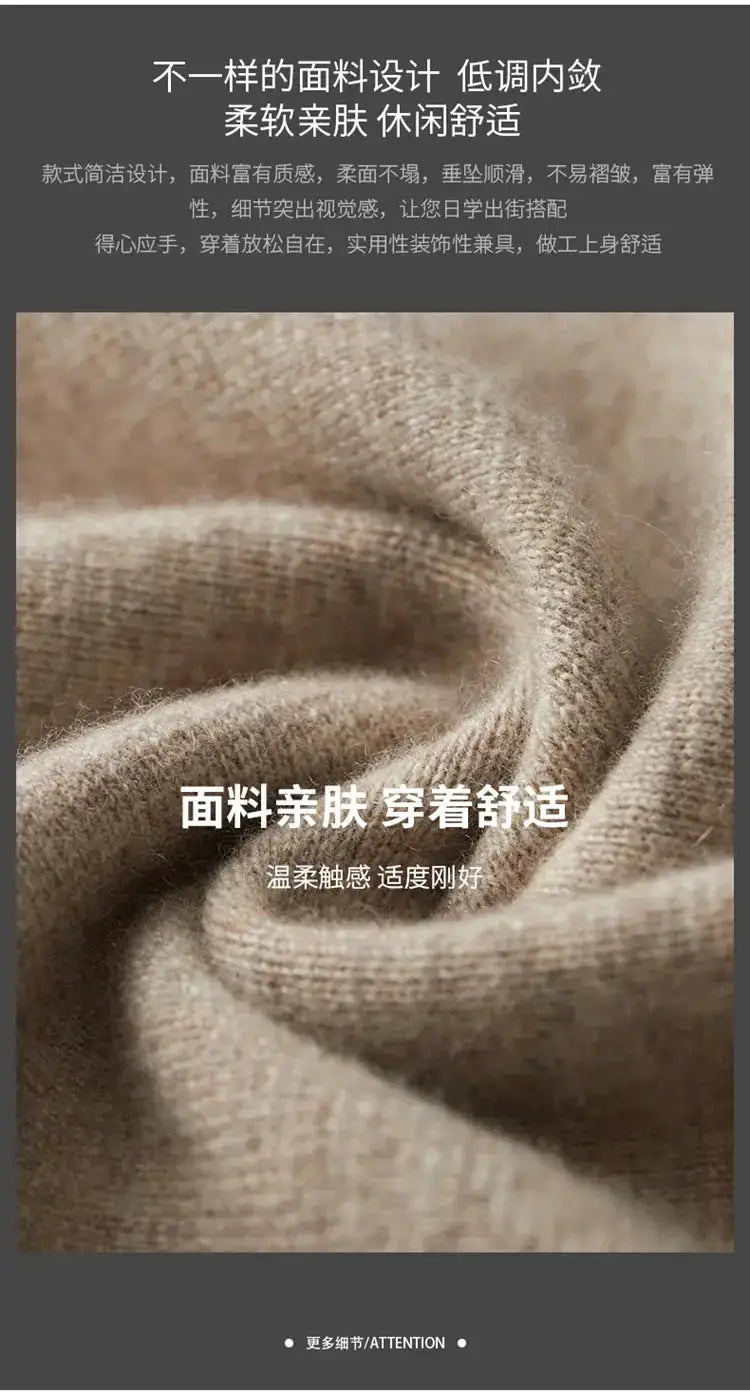 New autumn and winter cashmere sweater large size men&
