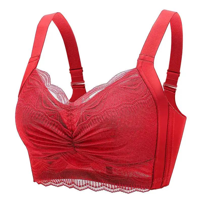 Honeycomb Cloth Large Size Underwear Ultra-Thin Push-Up Underwear to Shrink Secondary Breasts, Big Breasts, Small Breasts, Anti-Sagging Women&