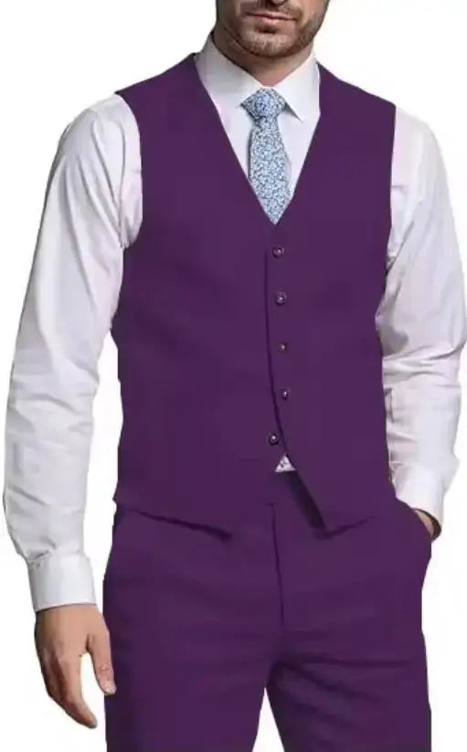 Suits for Men 2 Pieces Vest and Pants Set Gentleman Classic Suit for Men Tuxedo Suit for Men for Wedding Summer Beach by Dropshipman