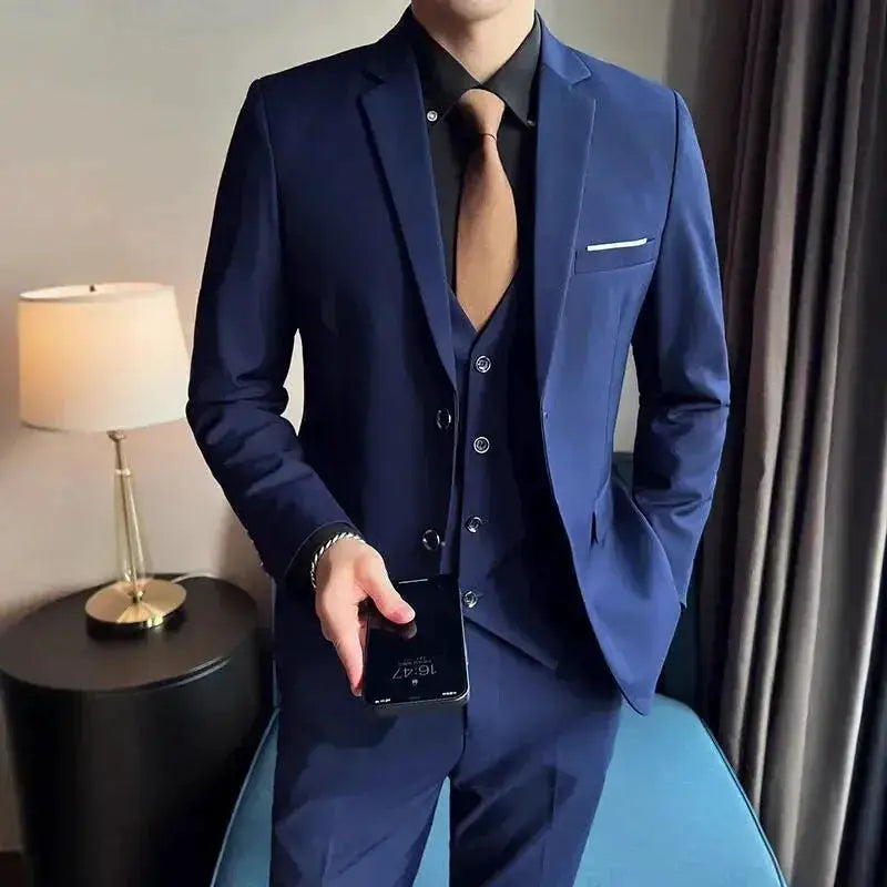 Suit (Blazer+ Vest + Trousers) Men&