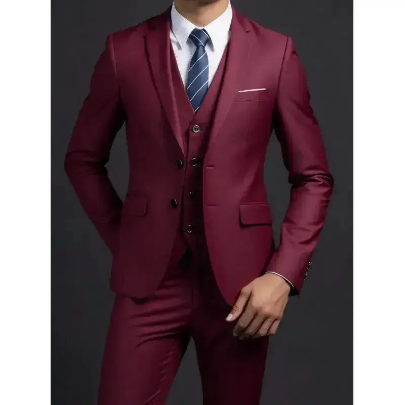 Suit (Blazer+ Vest + Trousers) Men&