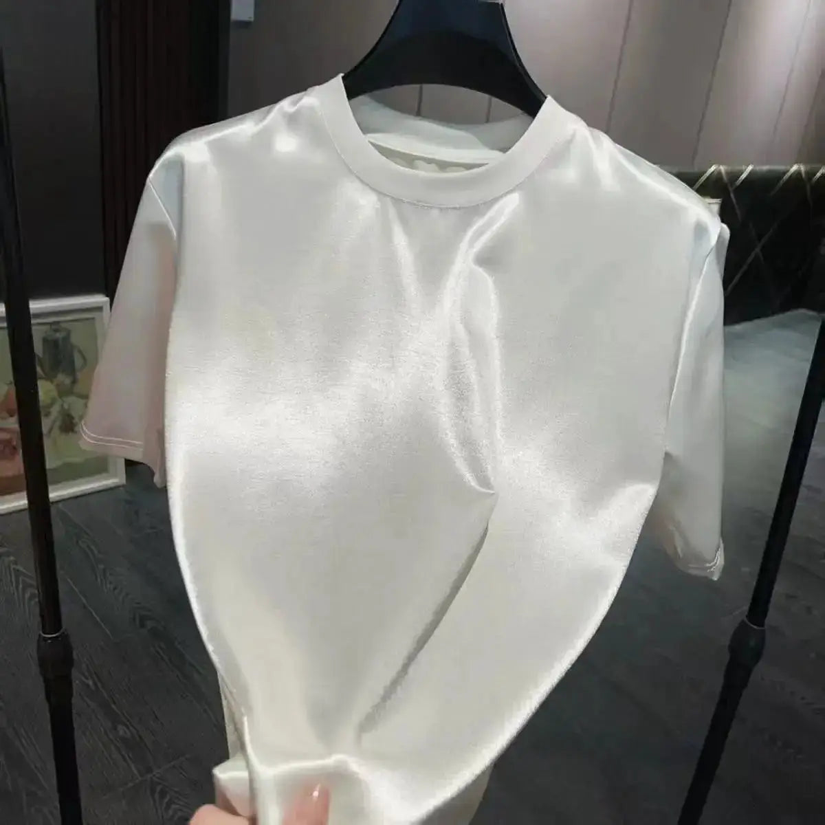 Summer Glossy Fabric Satin Men&